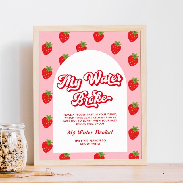 Strawberry Baby Shower My Water Broke Game Poster (Creator Uploaded)