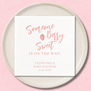 Strawberry Baby Shower Napkins