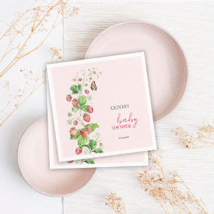 Strawberry Baby Shower Napkins