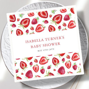 Strawberry Baby Shower Napkins