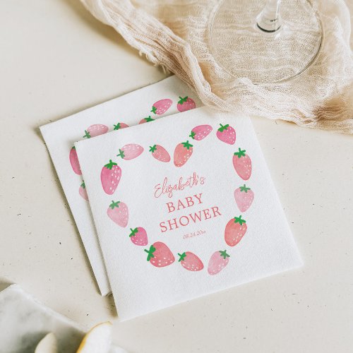 Strawberry Baby Shower  Napkins