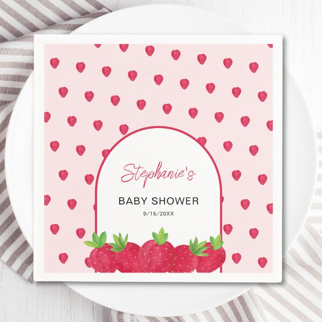 Strawberry Baby Shower Napkins (Creator Uploaded)
