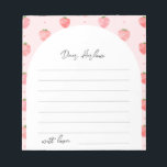 Strawberry Baby Shower Notepad | Notes to Baby<br><div class="desc">Strawberry Notepad. Have guests write a note to baby.
Ready to be personalized by you!</div>