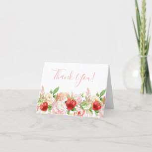 Strawberry Baby Shower or Birthday Thank You Card