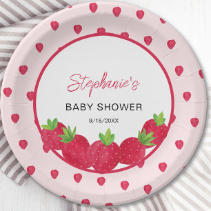Strawberry Baby Shower Paper Plates