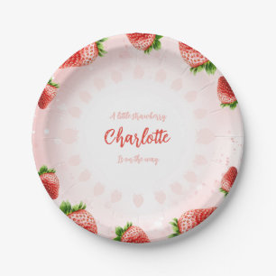 Strawberry Baby Shower Plate