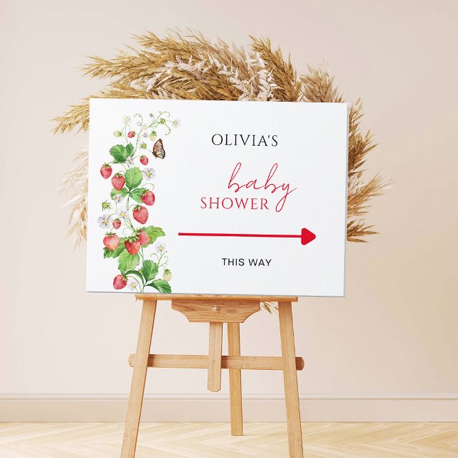 Strawberry Baby Shower Sign (Creator Uploaded)