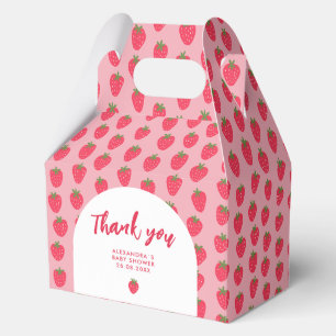 Strawberry Baby Shower Thank You Favor Box