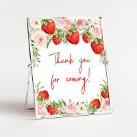 Strawberry Baby Shower Thank you for Coming