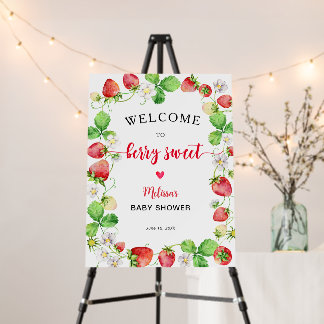 Strawberry Baby Shower Welcome  Foam Board