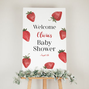 Strawberry Baby Shower Welcome Foam Board