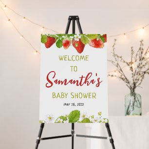 Strawberry Baby Shower Welcome Sign