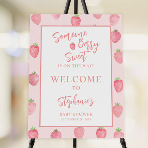 Strawberry Baby Shower Welcome Sign