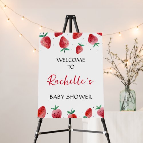 Strawberry Baby Shower Welcome Sign