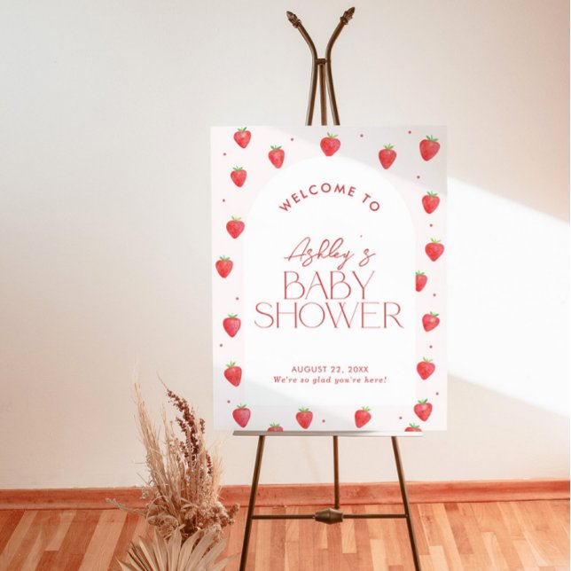 Strawberry Baby Shower Welcome Sign | Berry Sweet  (Creator Uploaded)