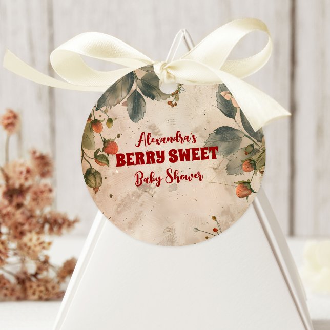 Strawberry Baby Sweet Shower  Classic Round Sticker (Creator Uploaded)