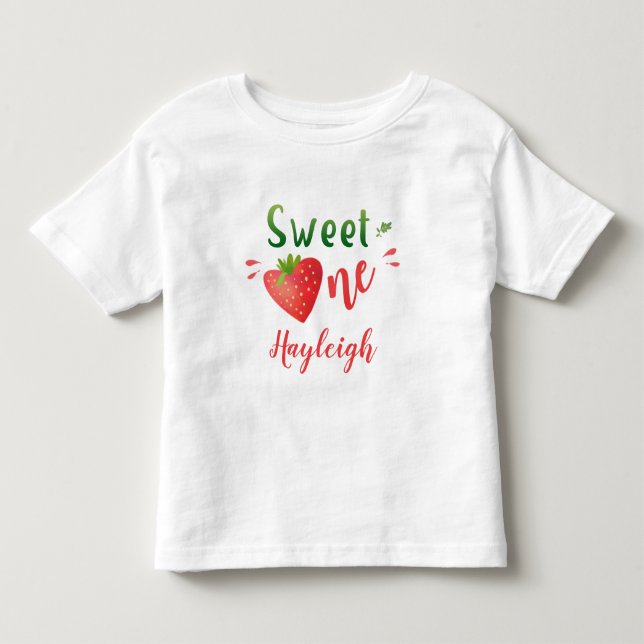 Strawberry baby t-shirt Berry sweet one girl shirt (Front)