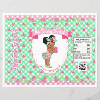 Strawberry Baby Theme Pink & Mint Gingham Chip Bag by nawnibelles at Zazzle