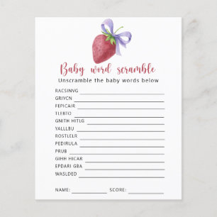 Strawberry - Baby Word Scramble Game