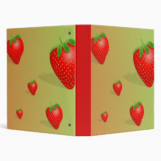 Strawberry Background Binder