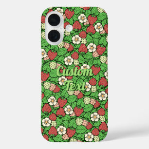 Strawberry Background Pattern iPhone 16 Case