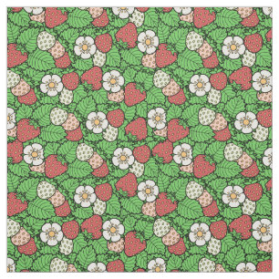 Strawberry Background Pattern Fabric