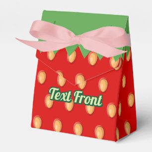 Strawberry Background Pattern Favor Box
