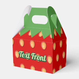Strawberry Background Pattern Favor Box
