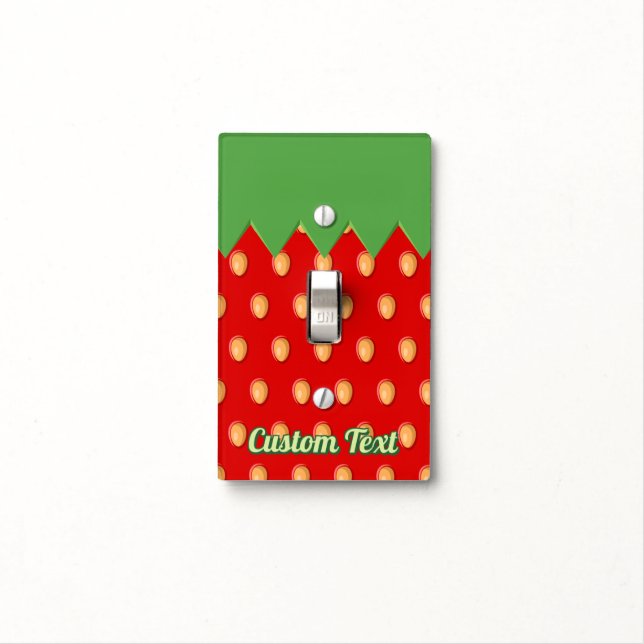 Strawberry Background Pattern Light Switch Cover (In Situ)