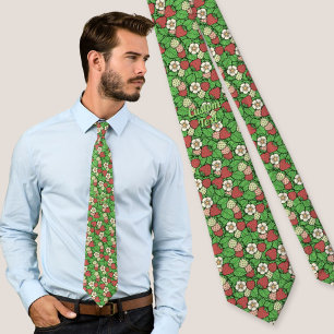 Strawberry Background Pattern Neck Tie