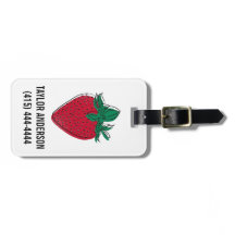 Strawberry Backpack Tag