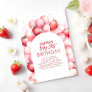 Strawberry Balloons Berry First 1st Birthday Invitation