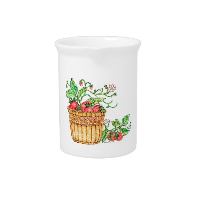Strawberry Basket Beverage Pitcher (Front)