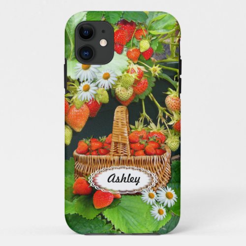 Strawberry Basket iPhone 11 Case