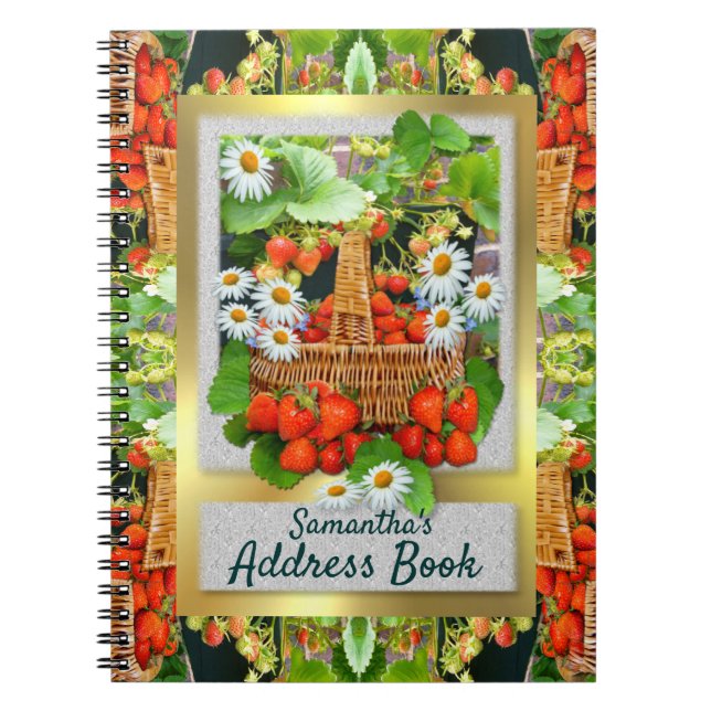 Strawberry Basket Customized Address Book (Front)