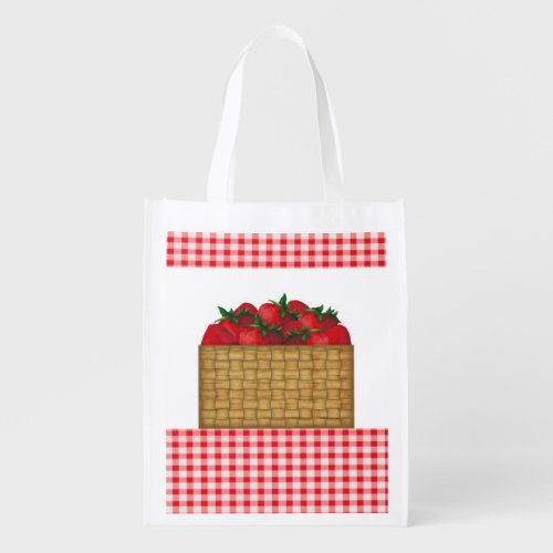 Strawberry Basket Reusable Bag