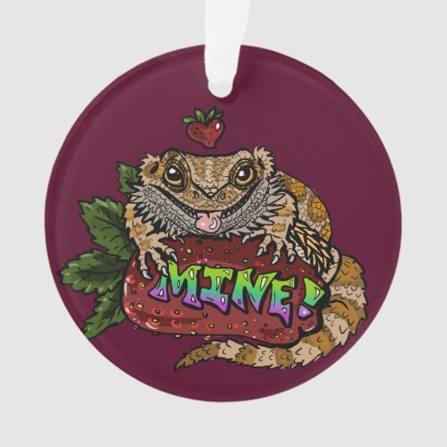 Strawberry Beardie Dragon MINE  Ornament