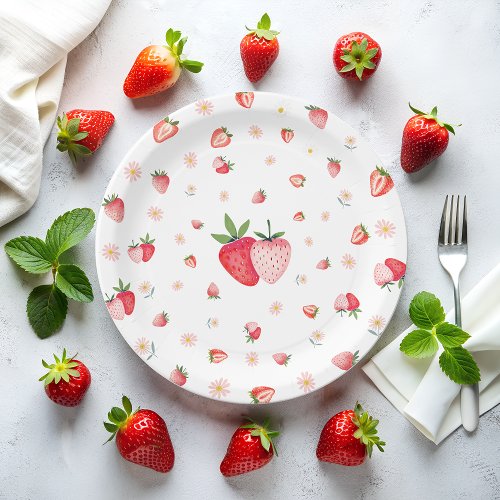 Strawberry Berry Birthday Paper Plates