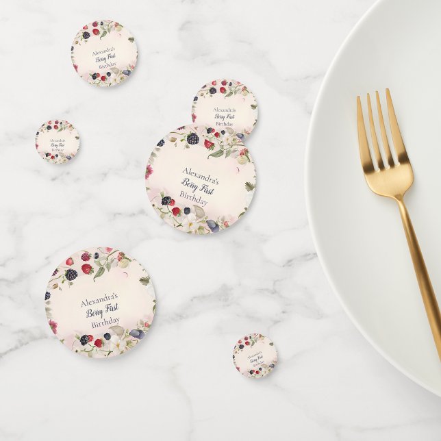  Strawberry Berry First 1st Birthday Party  Confetti (Creator Uploaded)