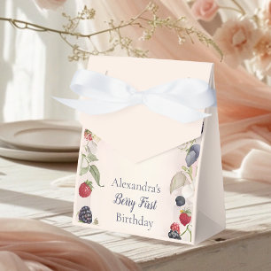 Strawberry Berry First 1st Birthday Party Favor Boxes