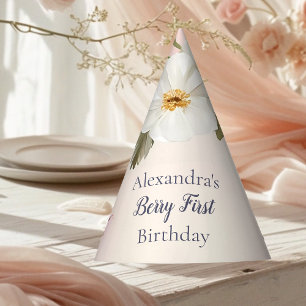 Strawberry Berry First 1st Birthday Party Party Hat