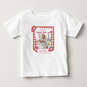 Strawberry Berry First Birthday Baby T-Shirt