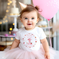 Strawberry Berry First Birthday Baby  T-Shirt