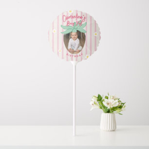 Strawberry Berry First Birthday Balloon with Photo