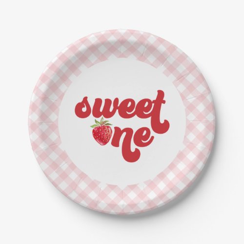 Strawberry Berry First Birthday Paper Plates