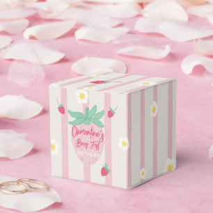 Strawberry Berry First Birthday Party Favor Box