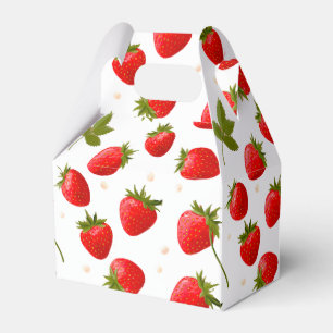 Strawberry Berry First Birthday Party Favor Boxes