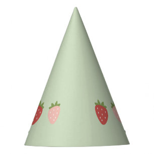 Strawberry Berry First Birthday Party Hat