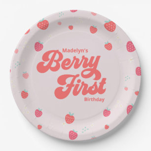 Strawberry Berry First Birthday Summer Napkins Paper Plates