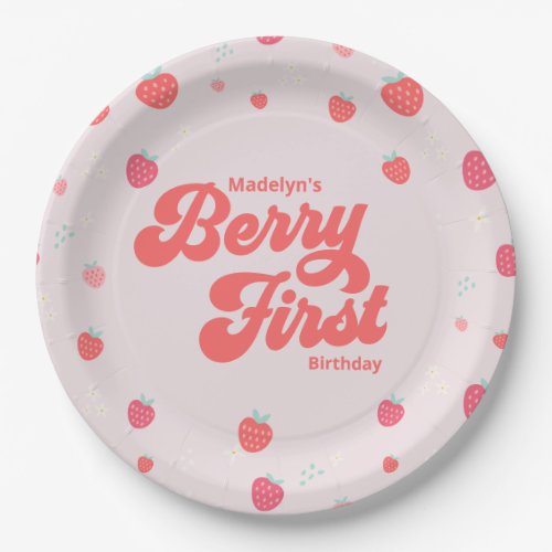 Strawberry Berry First Birthday Summer Napkins Paper Plates